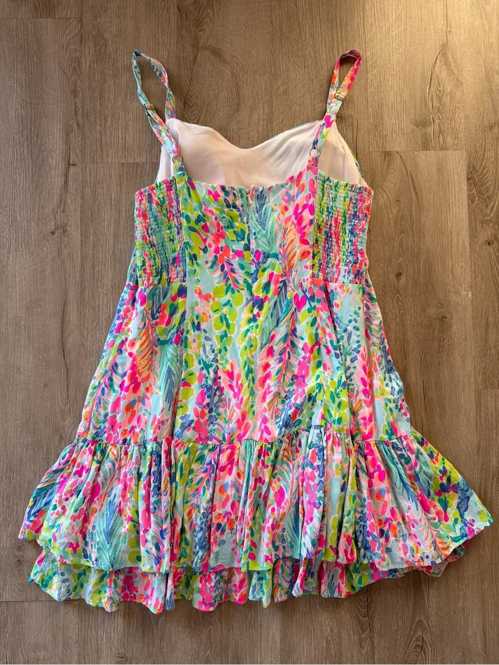 Lilly Pulitzer Morgana Catch The Wave Dress Swing Tiered Colorful Mini 14 - Picture 5 of 6
